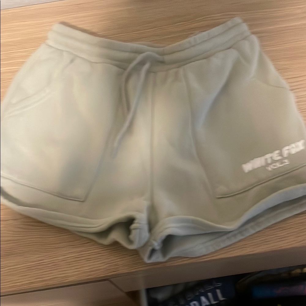 White Fox Boutique Gray Athletic Shorts Drawstring Waist